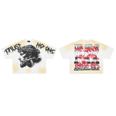 Rare Peace Trust No One Oversized Graphic Tee — Washed White