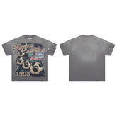 DUAA Wear World Cup 1993 Oversized Graphic Tee — Washed Grey