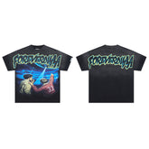 DUAA Forever Invasion 2 Oversized Graphic Tee — Washed Black