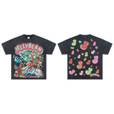Jellybean Doctor Bean Oversized Graphic Tee — Washed Black