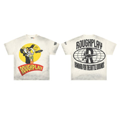 Rough Play Sylvester Oversized Graphic Tee — Cream