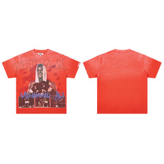 DUAA Muhammad Ali Oversized Graphic Tee — Red