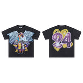DUAA Legends Forever Oversized Graphic Tee — Washed Black