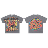 DUAA Raging Bull Oversized Graphic Tee — Washed Grey