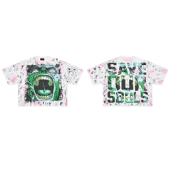 Rare Peace Enraged Graphic Crop Tee — Tie Dye