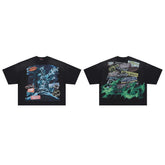 Rare Peace Decals Oversized Graphic Tee — Washed Black