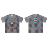 DUAA All Wired Oversized Graphic Tee — Grey