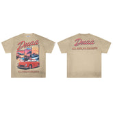 DUAA All Risk No Regrets Oversized Graphic Tee — Sand