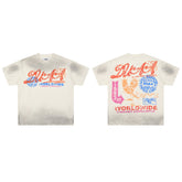 DUAA Worldwide Constant Supplication Oversized Graphic Tee — Cream