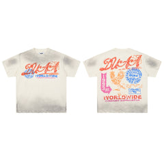 DUAA Worldwide Constant Supplication Oversized Graphic Tee — Cream