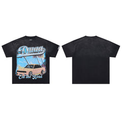 DUAA On The Road Oversized Graphic Tee — Black