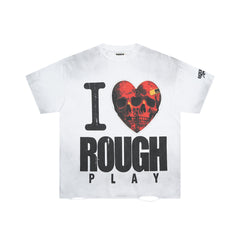 Rough Play I Love Rough Play Oversized Tee — White
