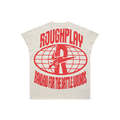 Rough Play Desert Warriors Oversized Graphic Tee — Cream