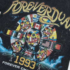 DUAA Forever Champions 1993 Oversized Graphic Tee — Washed Black