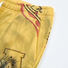 DUAA California 1993 Tattoo Graphic Sweatpants — Washed Yellow