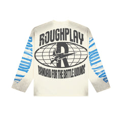 Rough Play Sunshine Skeleton Oversized Long Sleeve Tee — Cream
