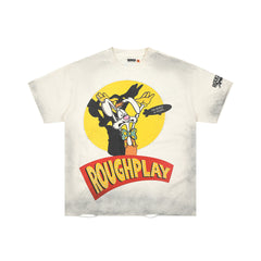 Rough Play Sylvester Oversized Graphic Tee — Cream