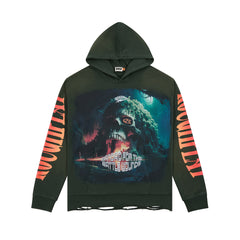 Rough Play Bandaid For The Battle Wounds Oversized Hoodie — Black