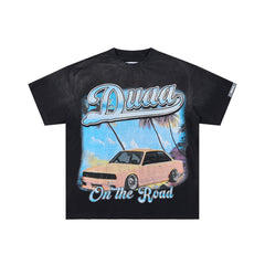 DUAA On The Road Oversized Graphic Tee — Black
