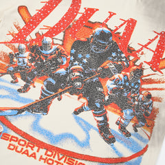 DUAA Sport Division Hockey Oversized Graphic Tee — Cream