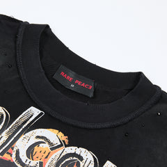 Rare Peace Welcome To The Dark Age 2.0 Oversized Graphic Tee — Black