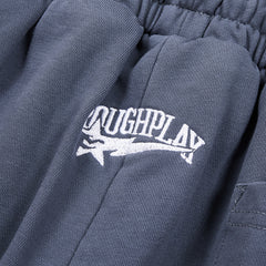 Rough Play Rhinestone Wordmark Oversized Sweatpants — Slate