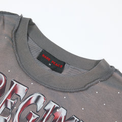Rare Peace The Beginning of the End Oversized Graphic Tee — Washed Grey