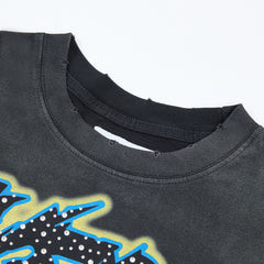 DUAA Forever Invasion 2 Oversized Graphic Tee — Washed Black