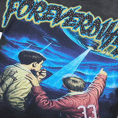 DUAA Forever Invasion 2 Oversized Graphic Tee — Washed Black