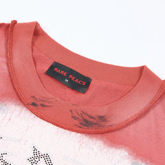 Rare Peace Angel Warrior Oversized Graphic Tee — Washed Pink