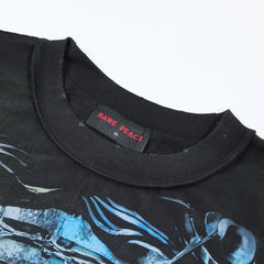 Rare Peace God’s Tear Oversized Graphic Tee — Black