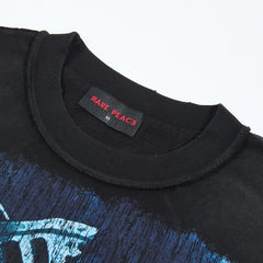 Rare Peace Decals Oversized Graphic Tee — Washed Black
