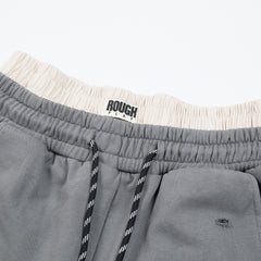 Rough Play Wordmark Oversized Sweatpants — Grey
