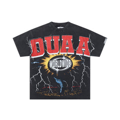 DUAA Worldwide Storm Oversized Graphic Tee — Black