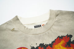Rough Play Madness Monster Truck Oversized Graphic Tee — Grey
