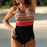 Female Plus Large Size One-Piece Swimsuit Closed Swimwear Sports Push Up Body Women's Swim Bathing Suit Beach Pool Bather