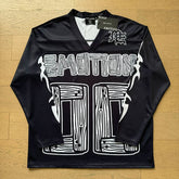 Mixed Emotion 00 Wood Grain Print Long‑Sleeve Hockey Jersey