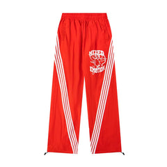 Mixed Emotion Side‑Stripe Logo Track Pants