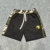Broken Planet Camo Trim Embroidered Sweat Shorts‑3 Colors