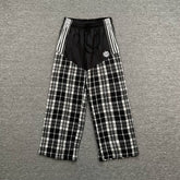 Broken Planet Plaid Patchwork Wide Leg Pants‑2 Colors