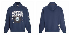 Broken Planet Astral Energy Navy Oversized Graphic Hoodie