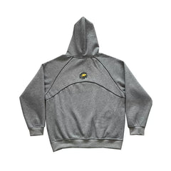 Broken Planet Camo Logo Raglan Hoodie - Heather Grey