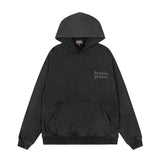 Broken Planet Minimal Embroidery Washed Black Matching Tracksuit Set