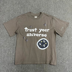 Broken Planet Trust Your Universe Graphic T-Shirt - Taupe Brown