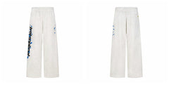 Broken Planet Vertical Logo Heather Grey Wide Leg Sweatpants