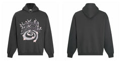 Broken Planet Star Gazing Dark Grey Oversized Graphic Hoodie