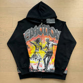 Mixed Emotion Skeleton Graphic Zip‑Up Hoodie Sweatpants Set