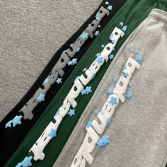 Broken Planet Vertical Star Print Wide Leg Sweatpants - 3 Colors Available