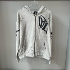 Mixed Emotion Grey Hoodie – Black Art Font Back Print