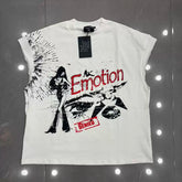 Mixed Emotion White Tank Top – Emotion Denied Dark Print